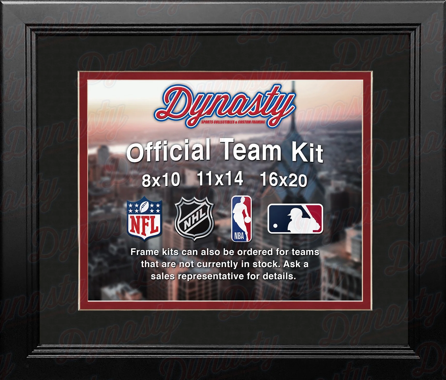 Arizona Cardinals Custom NFL Football 11x14 Picture Frame Kit (Multiple Colors) - Image 3