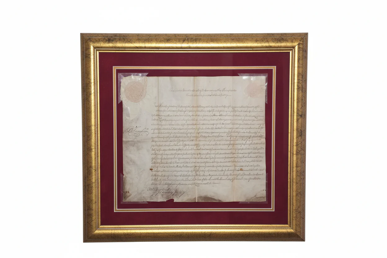 Benjamin Franklin Signed 1787 Pennsylvania Land Grant