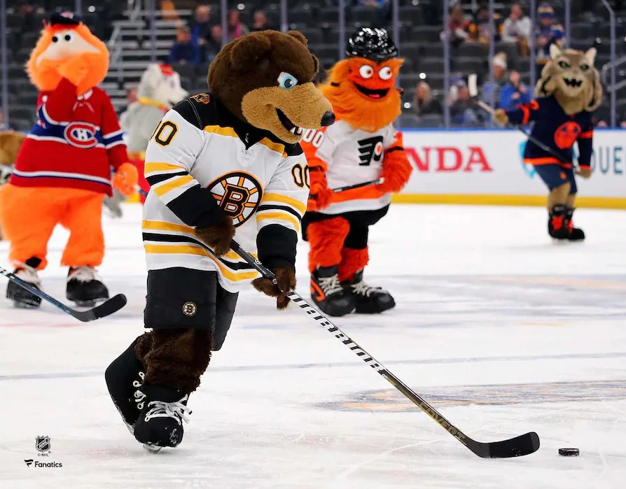 Blades Skating on the Ice Boston Bruins 8" x 10" Mascot Photo