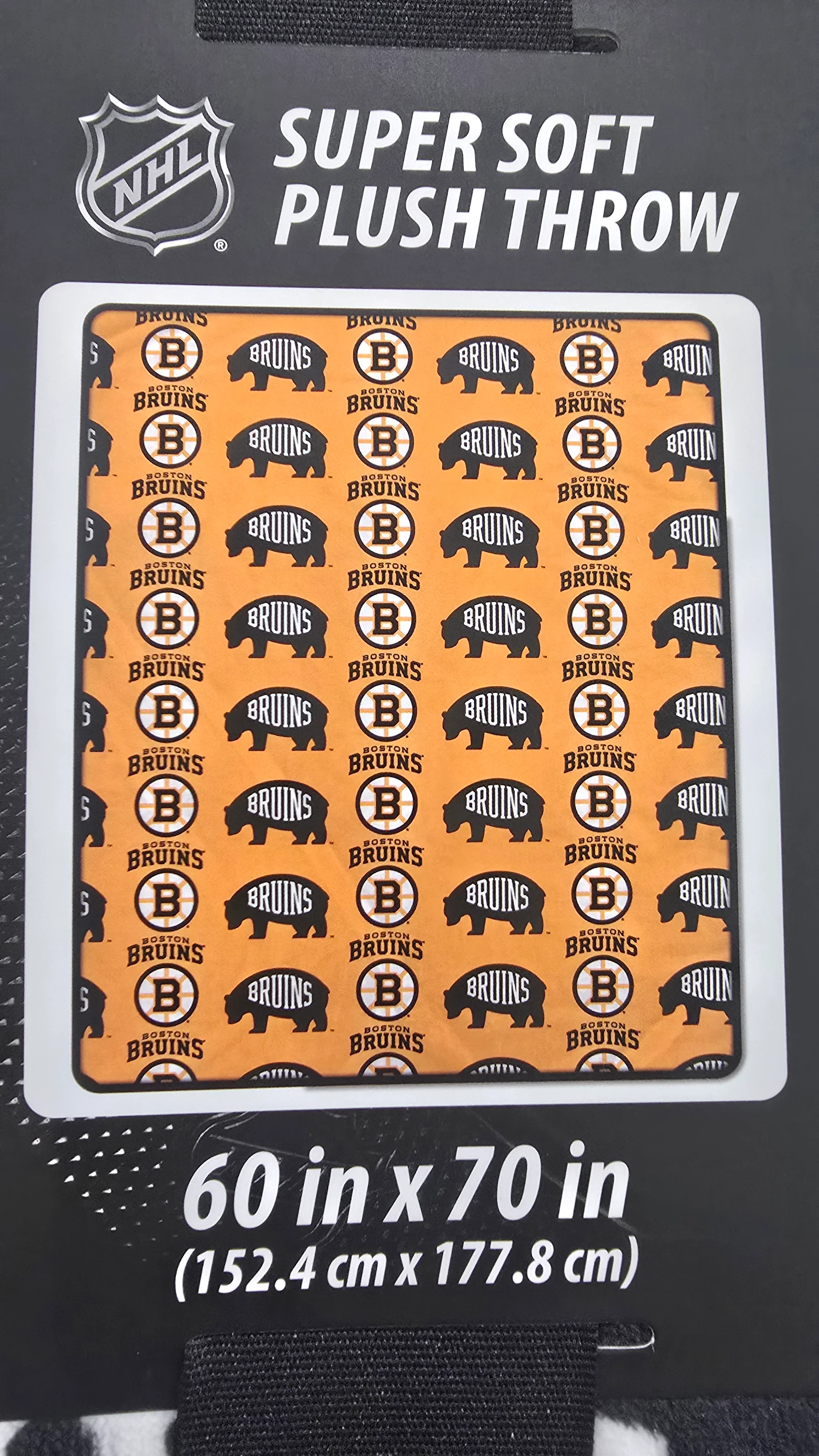 Boston Bruins 60” x 70” Super Soft Plush Pegasus Blanket - Image 2