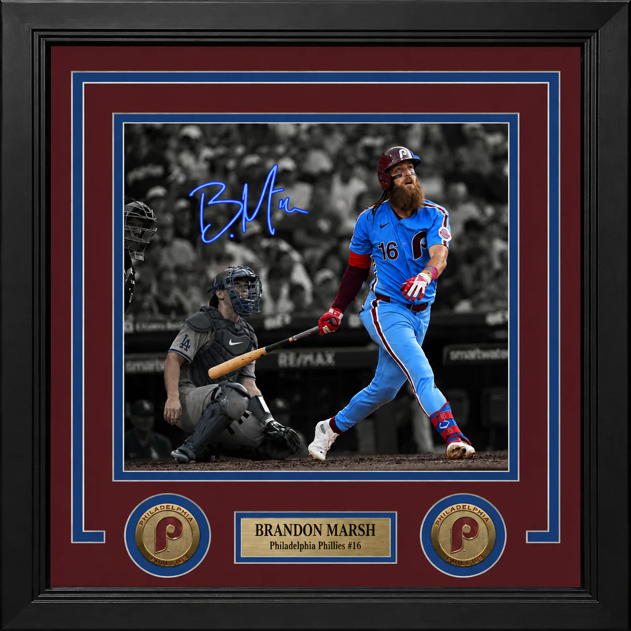 Brandon Marsh Philadelphia Phillies Signed & Framed Home Run 8"x10" Photo