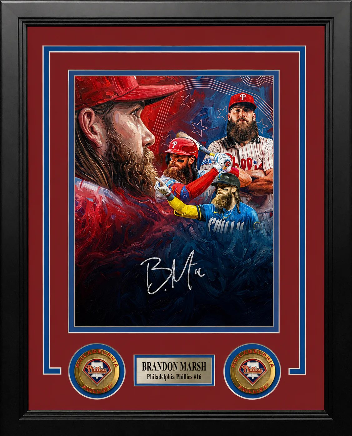 Brandon Marsh Philadelphia Phillies Autographed Limited Edition 8" x 10" Framed Photo