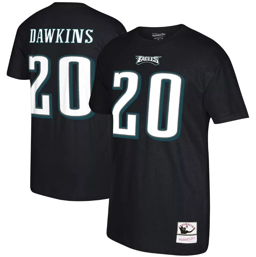 Brian Dawkins Philadelphia Eagles Mitchell & Ness Retired Player Name & Number T-Shirt