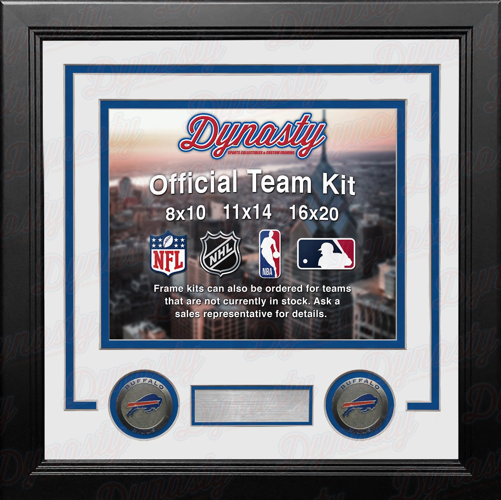 Buffalo Bills Custom NFL Football 11x14 Picture Frame Kit (Multiple Colors) - Image 3