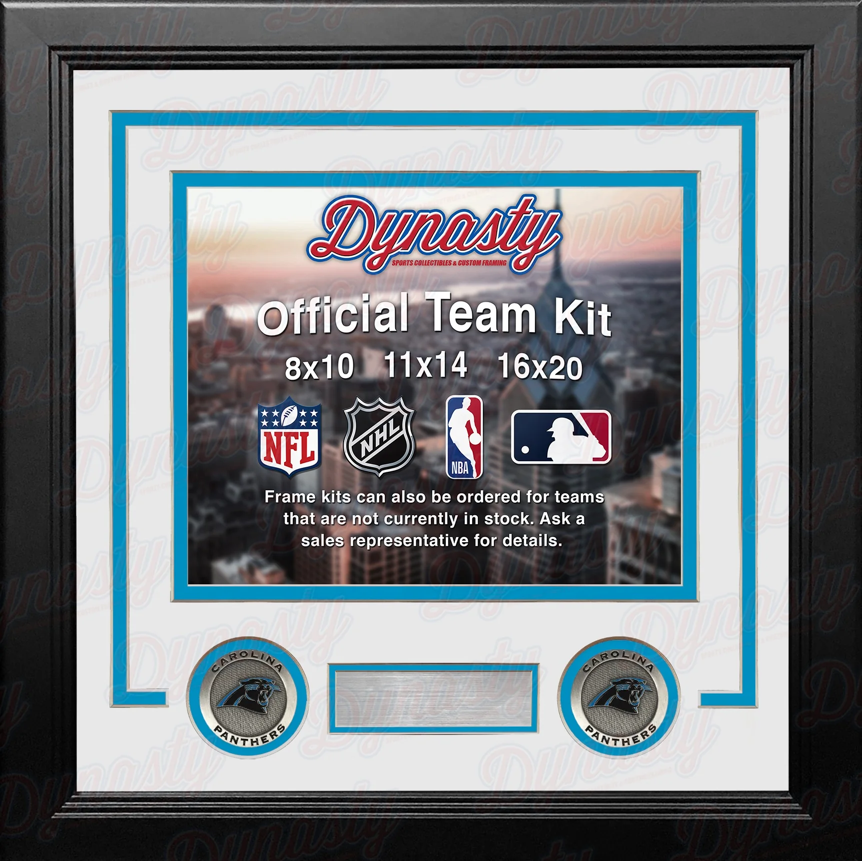 Carolina Panthers Custom NFL Football 11x14 Picture Frame Kit (Multiple Colors) - Image 3