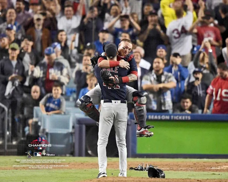 Chris Sale & Christian Vazquez Boston Red Sox 2018 World Series Champions Final Out 8" x 10" Photo