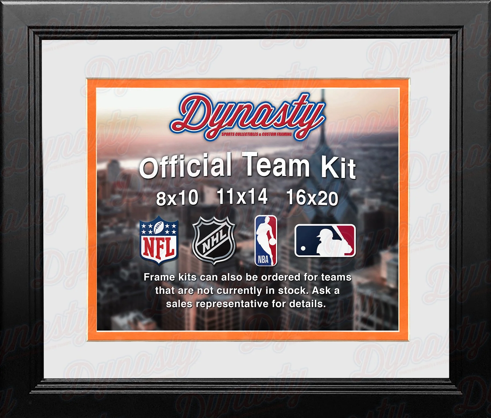 Cincinnati Bengals Custom NFL Football 16x20 Picture Frame Kit (Multiple Colors) - Image 3