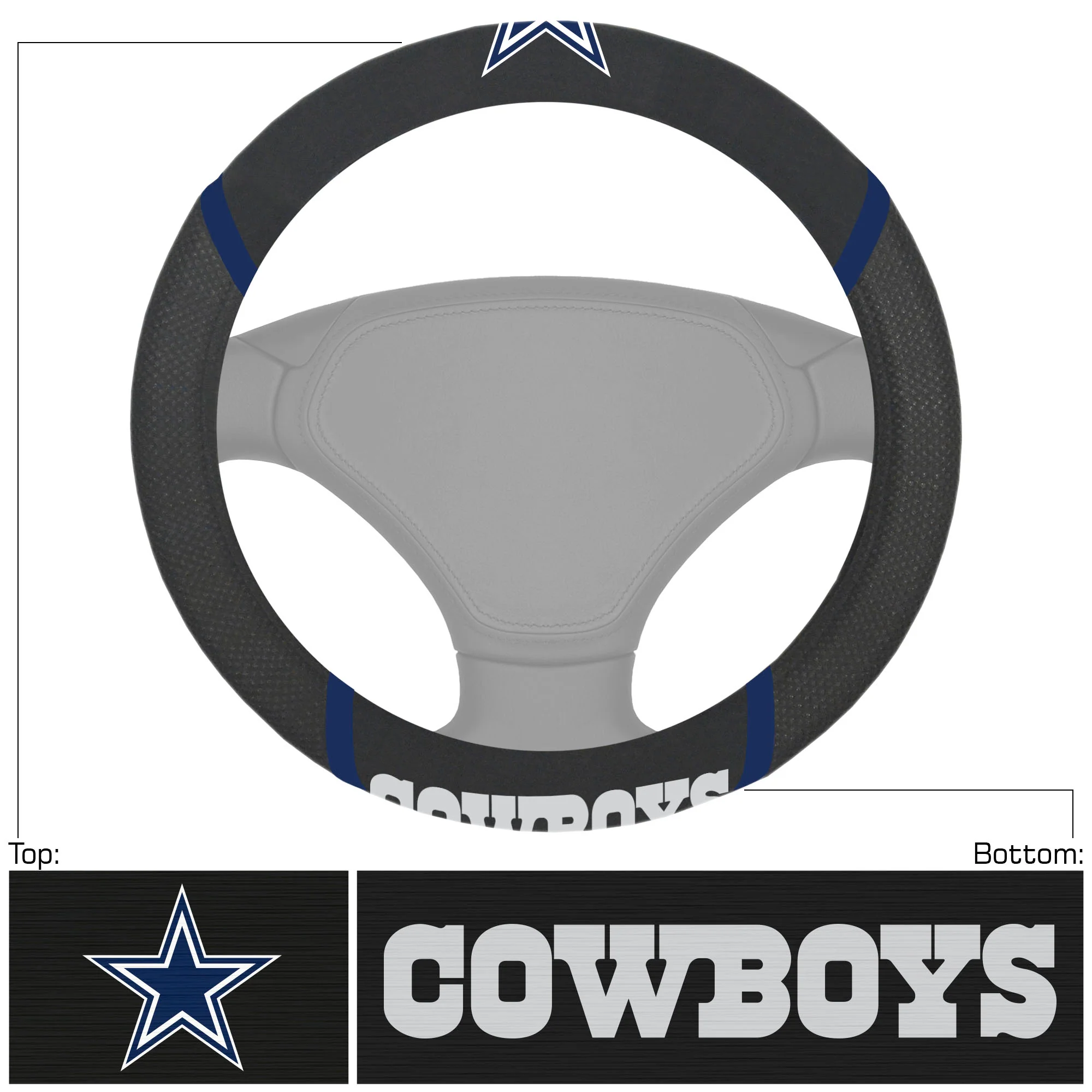 Dallas Cowboys NFL Football Deluxe Steering Wheel Cover