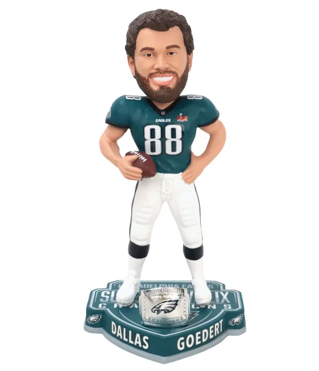 Dallas Goedert Philadelphia Eagles Super Bowl LIX Champions 8" Bobble Head