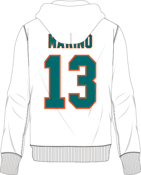Dan Marino Miami Dolphins Mitchell & Ness Throwback Name/Number Fleece Hoodie
