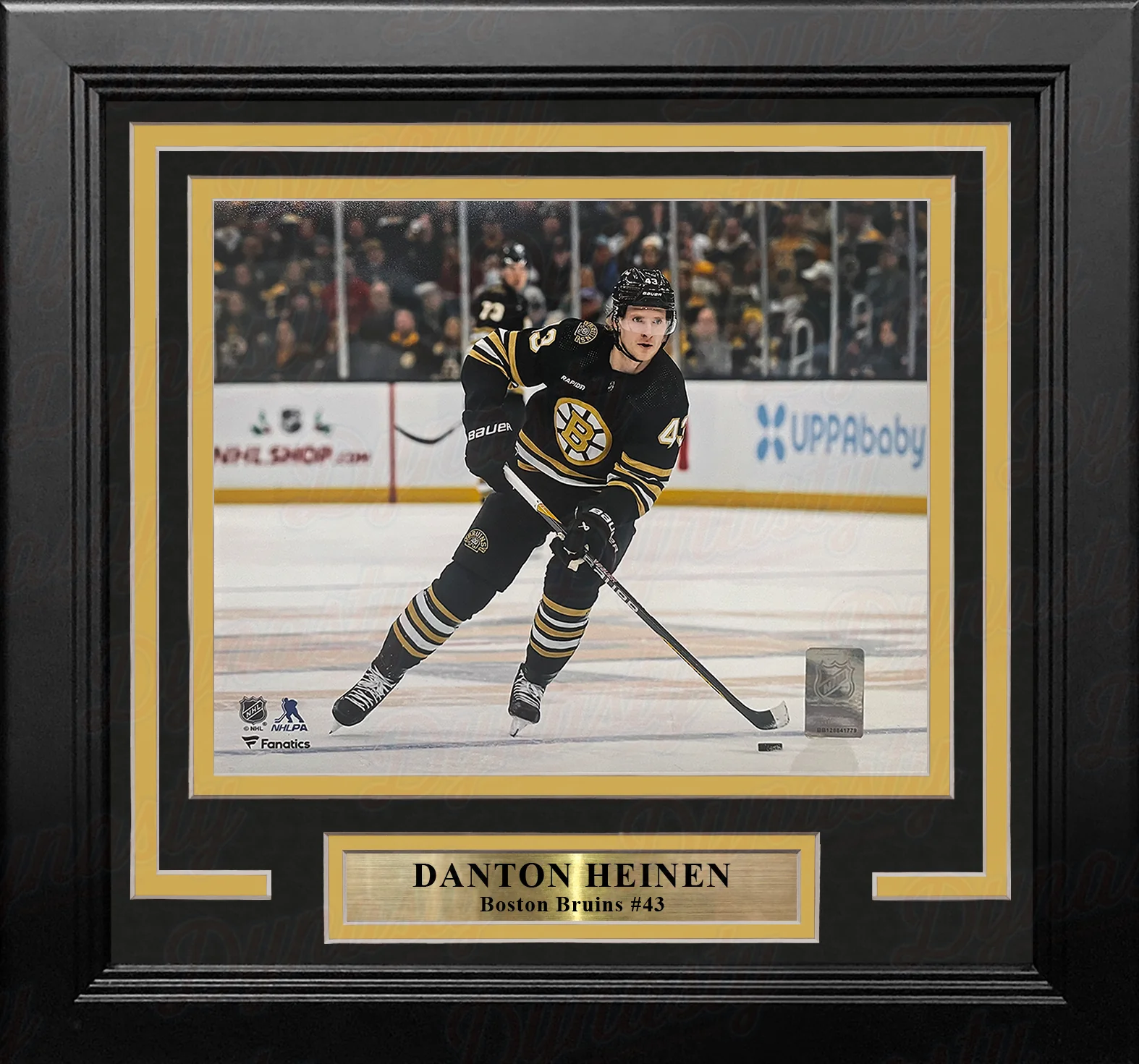 Danton Heinen in Action Boston Bruins 8" x 10" Framed Hockey Photo - Image 2