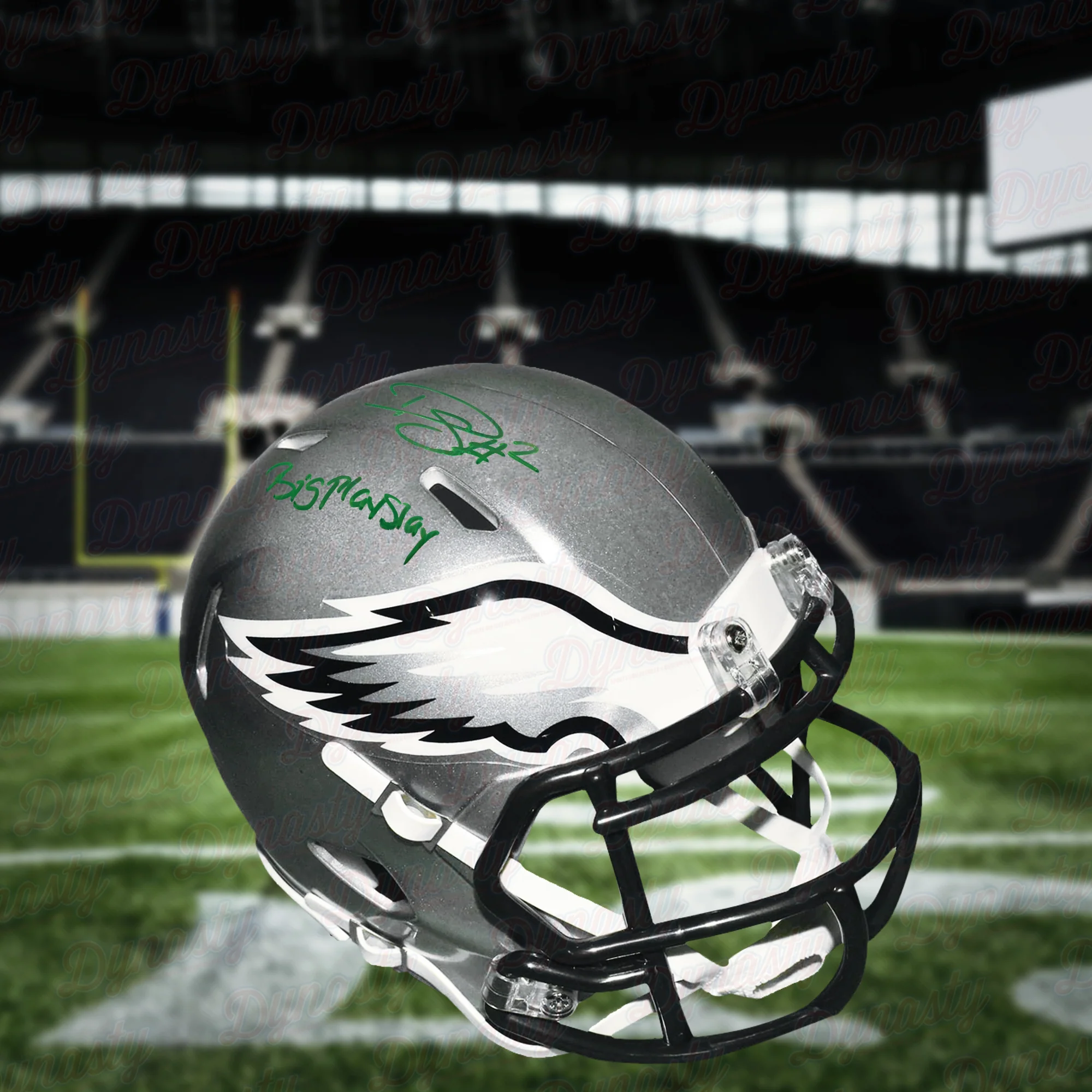 Darius Slay Philadelphia Eagles Autographed Football Flash Speed Helmet Inscribed Big Play Slay