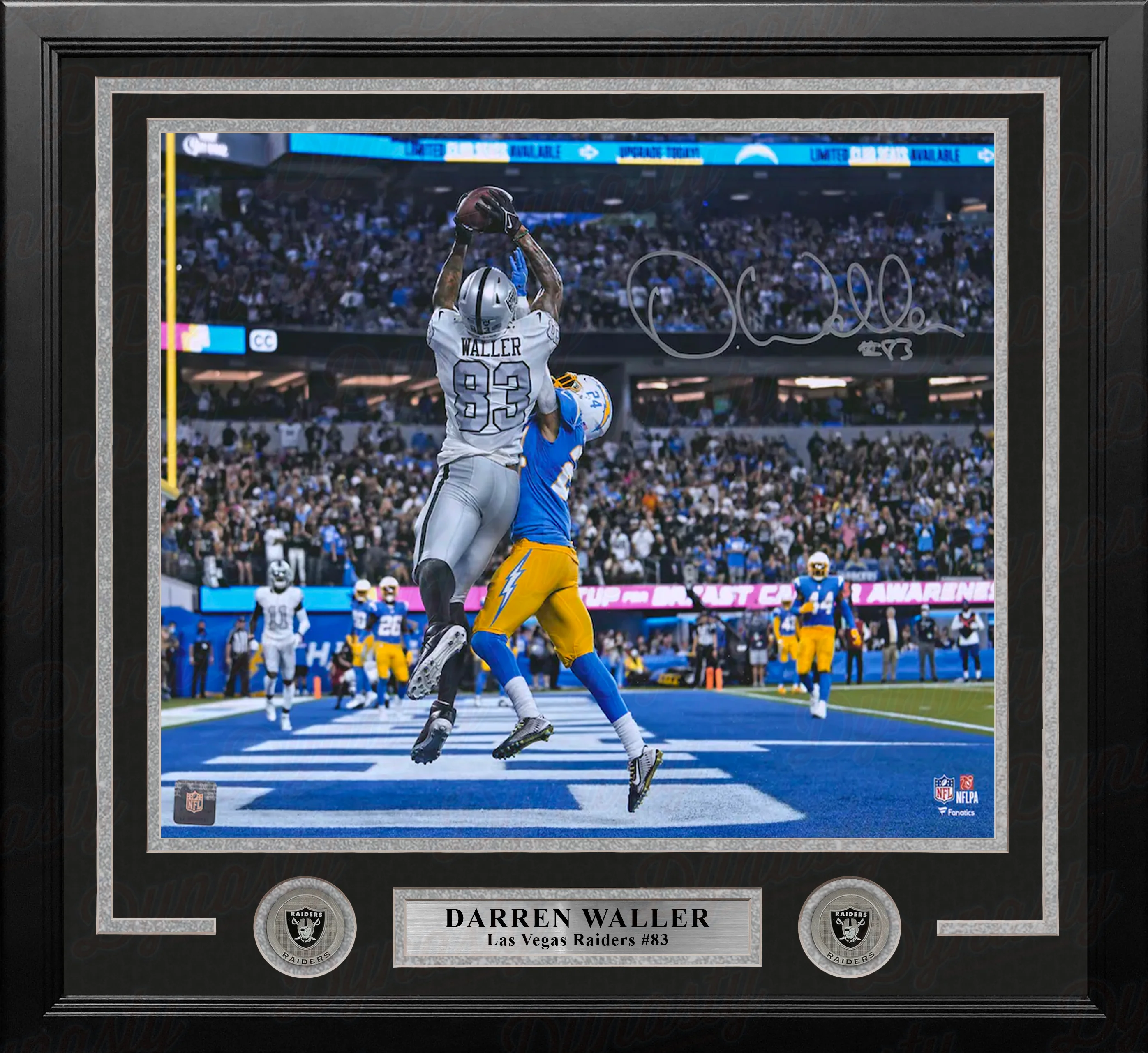 Darren Waller Touchdown Catch Las Vegas Raiders Autographed 16" x 20" Framed Football Photo