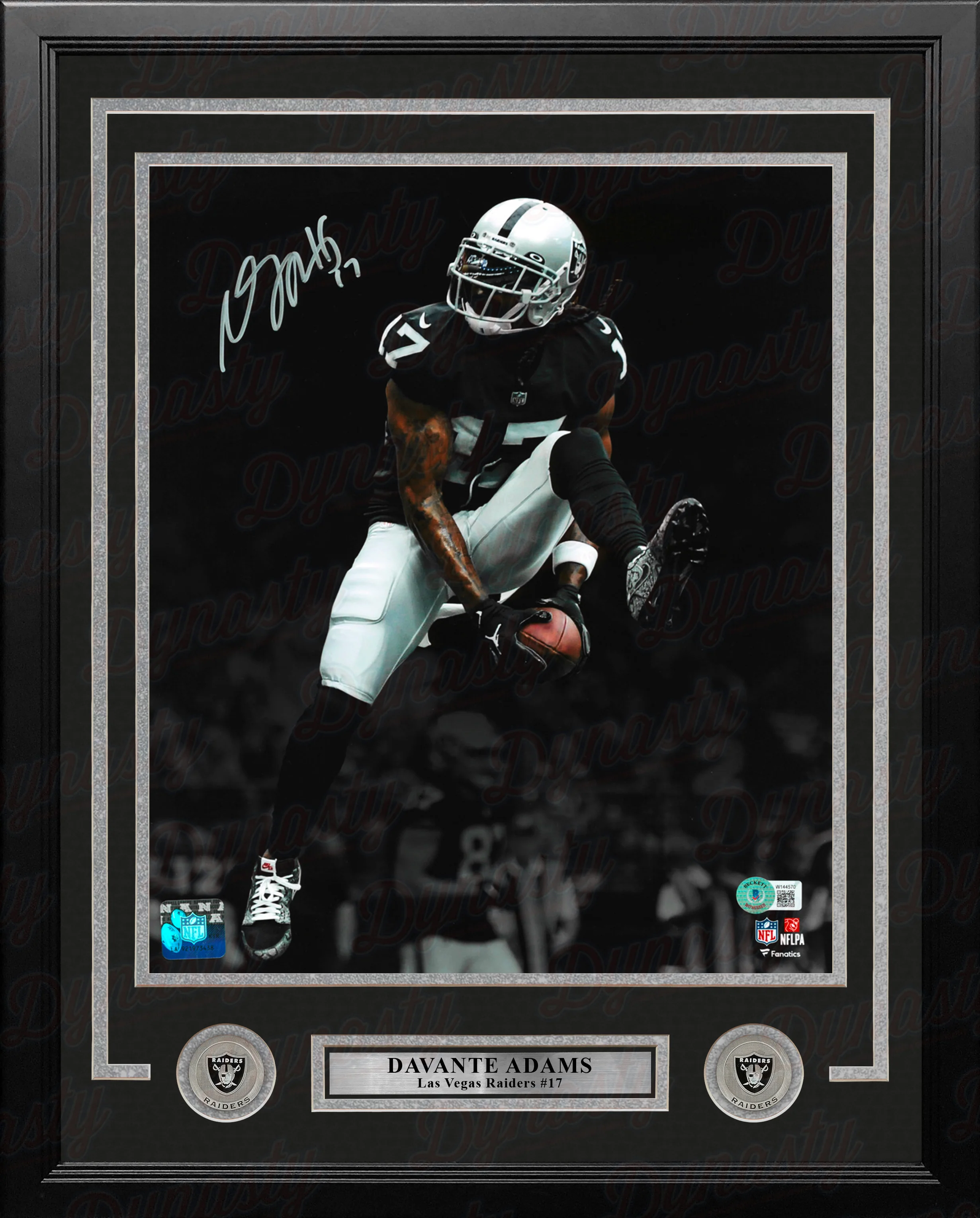 Davante Adams in Action Las Vegas Raiders Autographed 11" x 14" Framed Football Photo