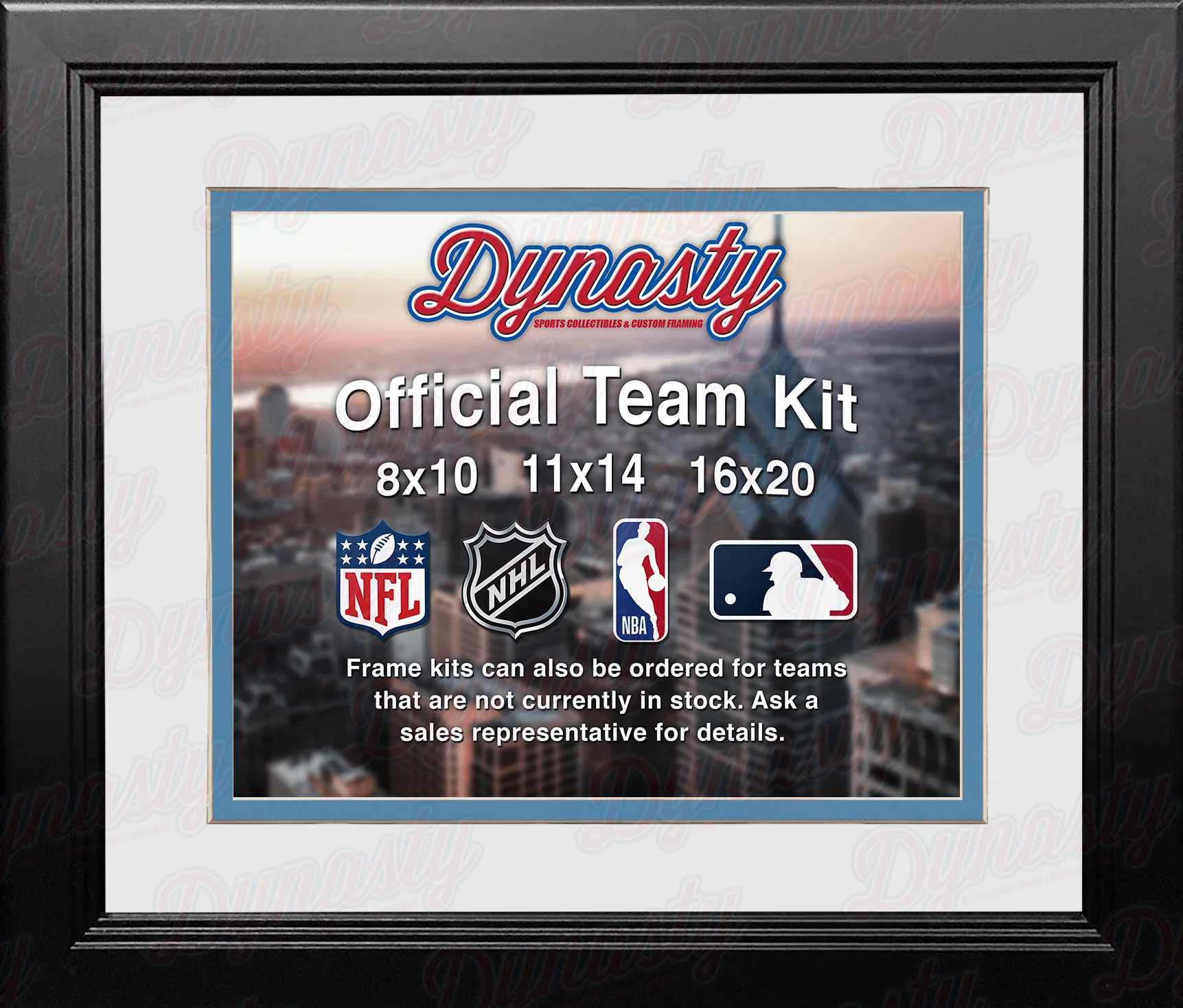 Detroit Lions Custom NFL Football 8x10 Picture Frame Kit (Multiple Colors) - Image 3