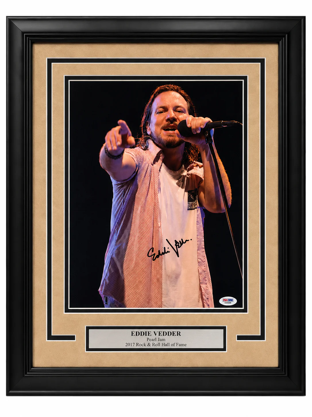 Eddie Vedder Pearl Jam Autographed 11" x 14" Framed Photograph