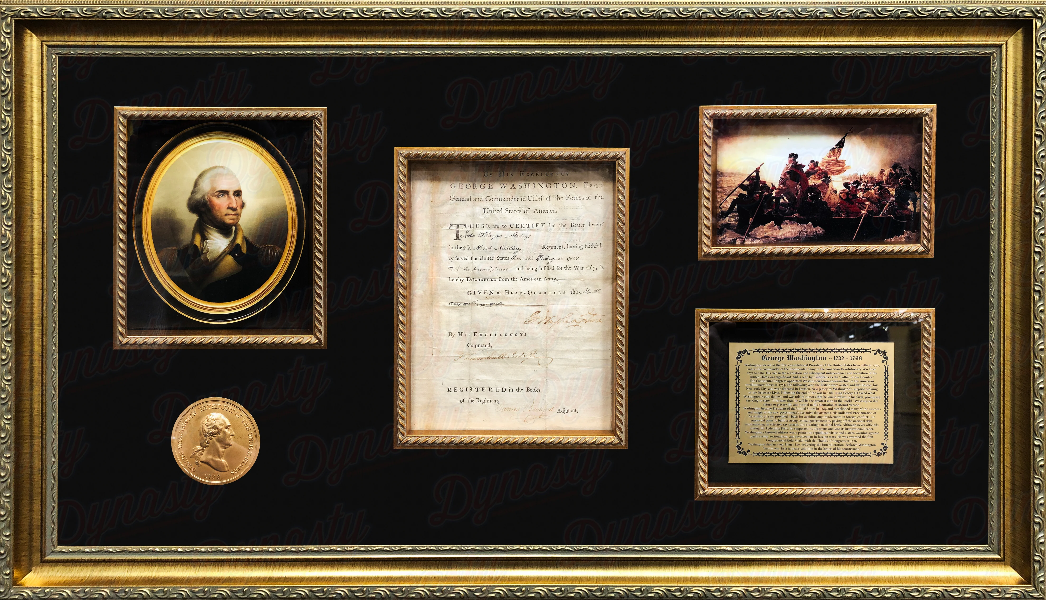 George Washington Signed Presidential Revolutionary War 1783 Discharged Document