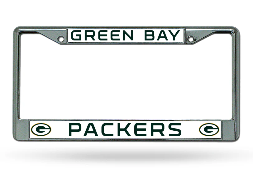 Green Bay Packers Chrome License Plate Frame