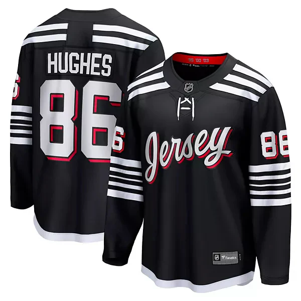 Jack Hughes New Jersey Devils Alternate Premier Breakaway Player Jersey