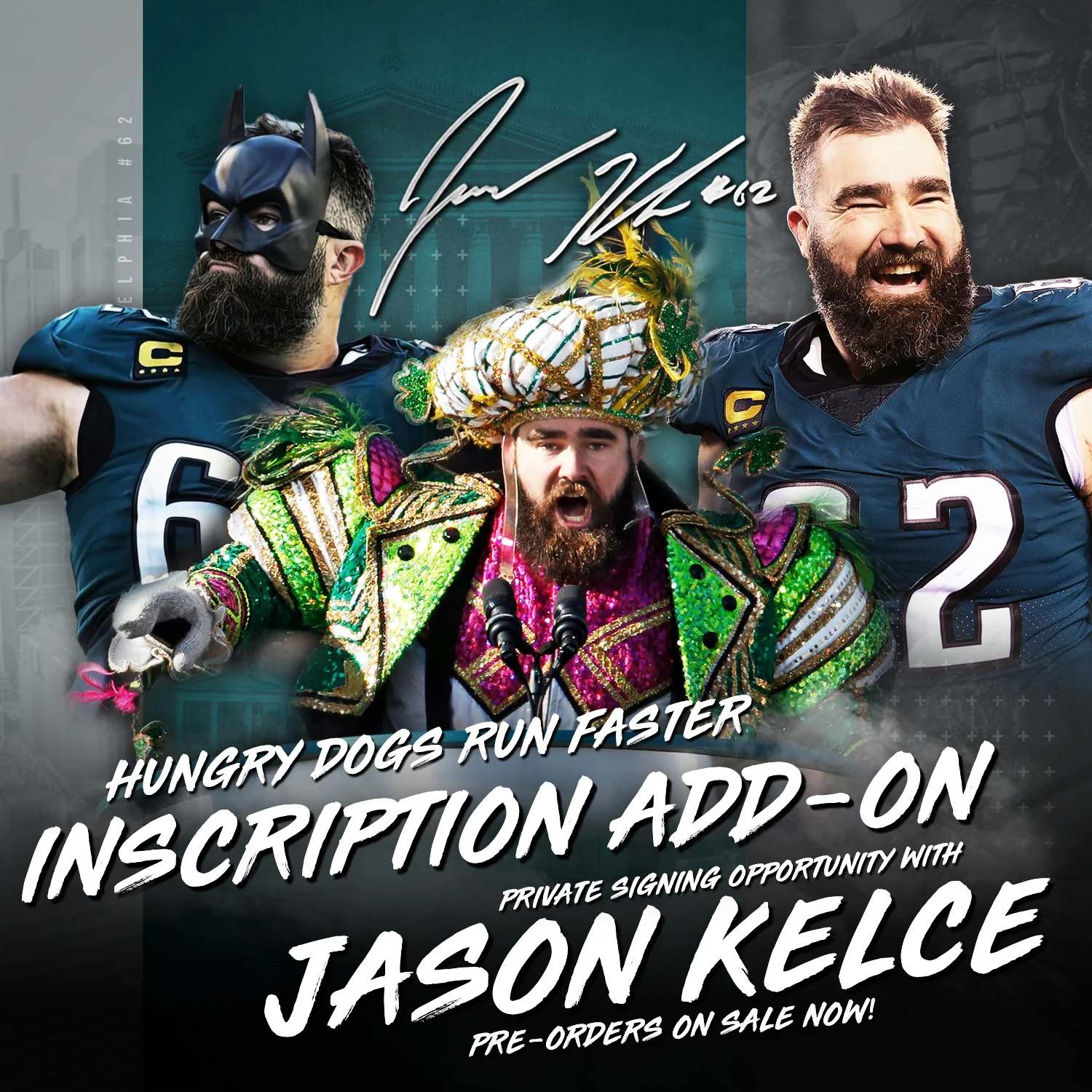 Jason Kelce Autograph Signing Inscription Add-On (Your Item)