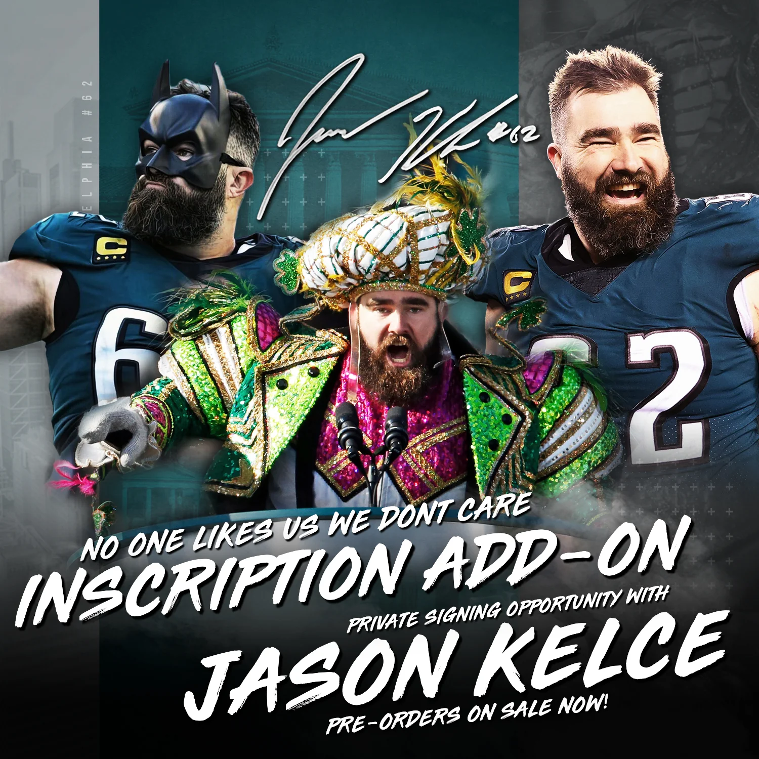 Jason Kelce Autograph Signing Inscription Add-On (Your Item) - Image 2
