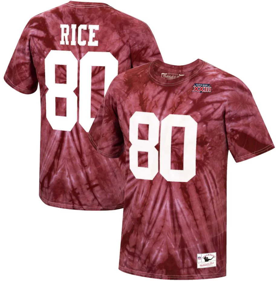 Jerry Rice San Francisco 49ers Mitchell & Ness Tie-Dye Super Bowl XXIII Name & Number T-Shirt