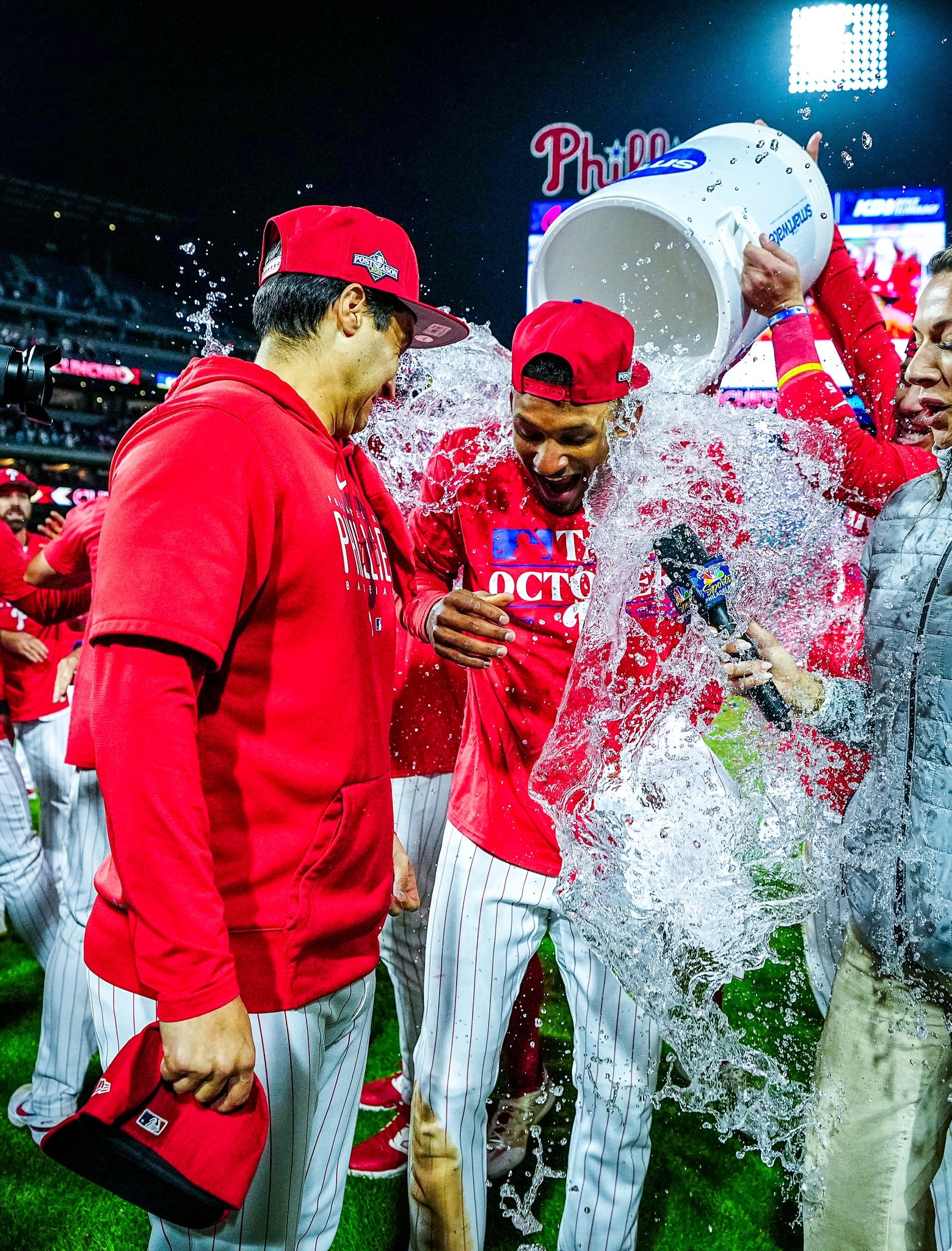 Johan Rojas Celebration Worn Hat From Phillies Postseason Clinching Game - Image 2