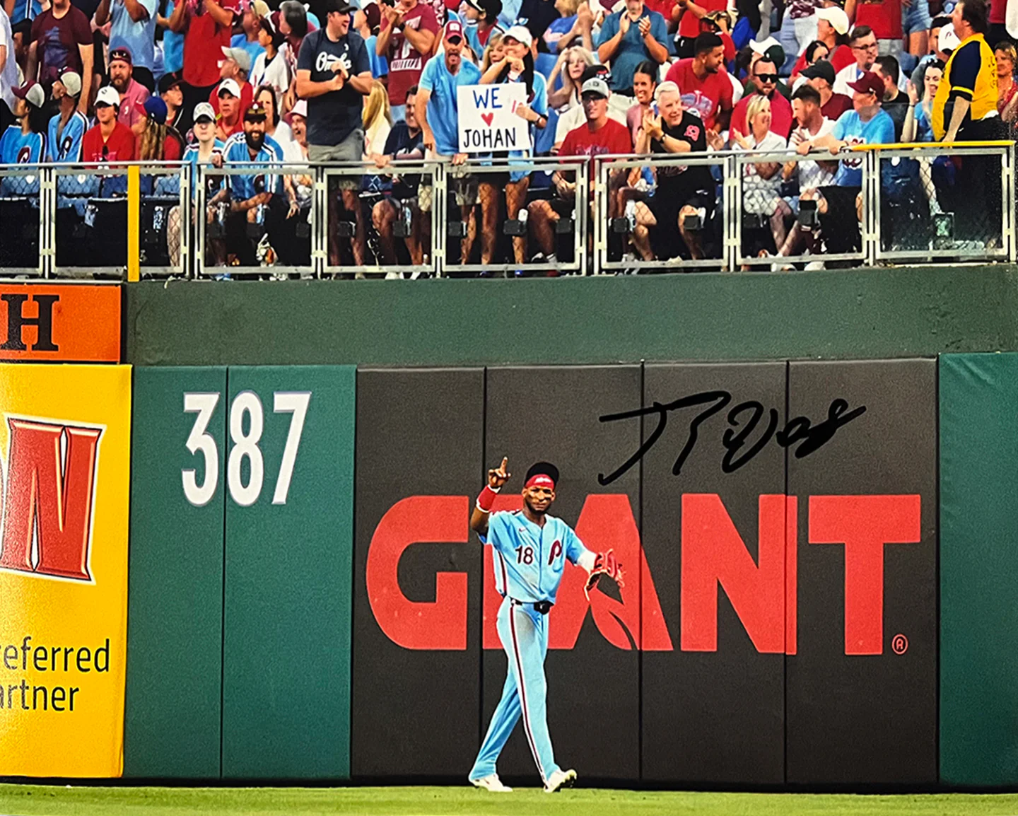 Johan Rojas Philly Love Philadelphia Phillies Autographed 11" x 14" Baseball Photo - Image 2