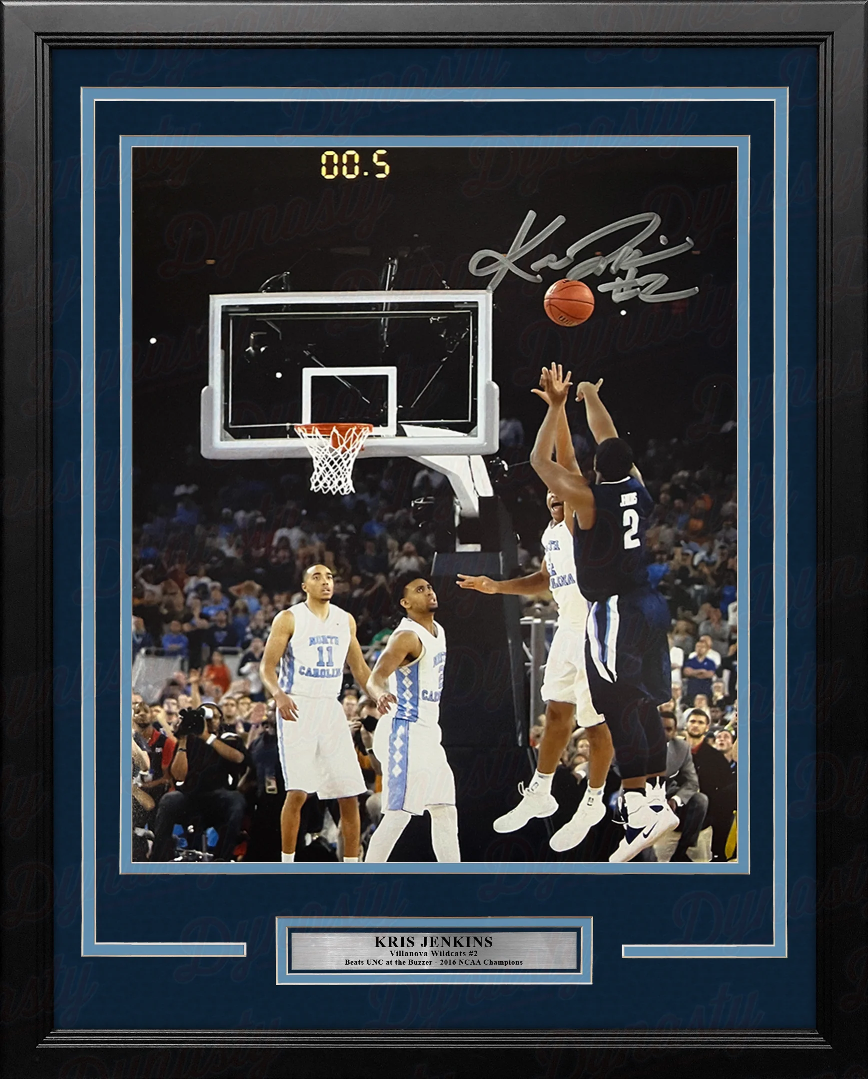 Kris Jenkins Villanova Wildcats 2016 NCAA Champions Buzzer Beater Autographed 16" x 20" Framed Photo - Image 2
