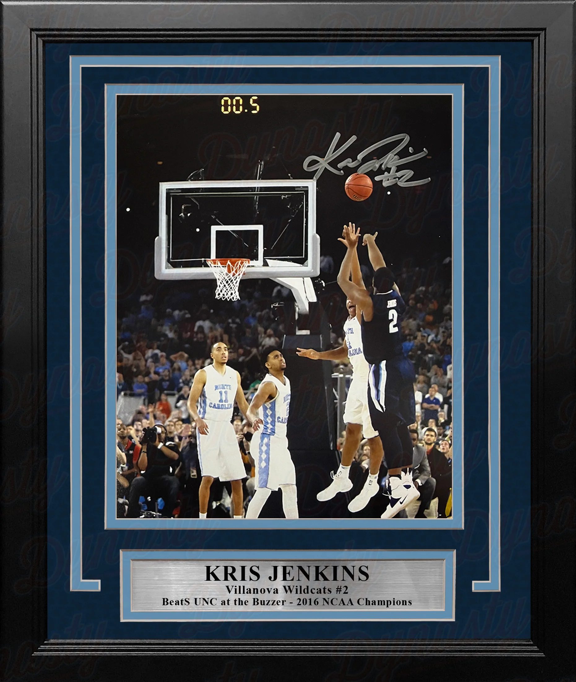 Kris Jenkins Villanova Wildcats 2016 NCAA Champions Buzzer Beater Autographed 8" x 10" Framed Photo - Image 2