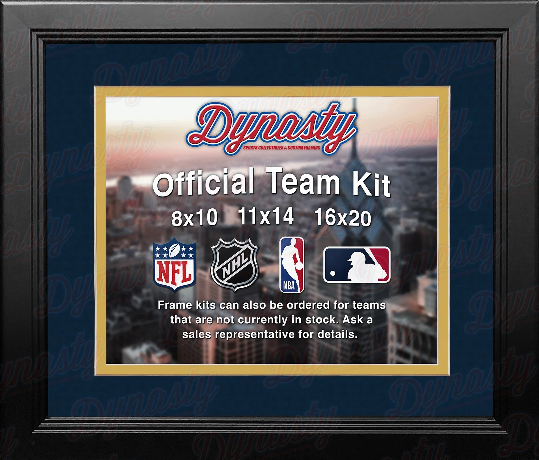 Los Angeles Chargers Custom NFL Football 16x20 Picture Frame Kit (Multiple Colors) - Image 3