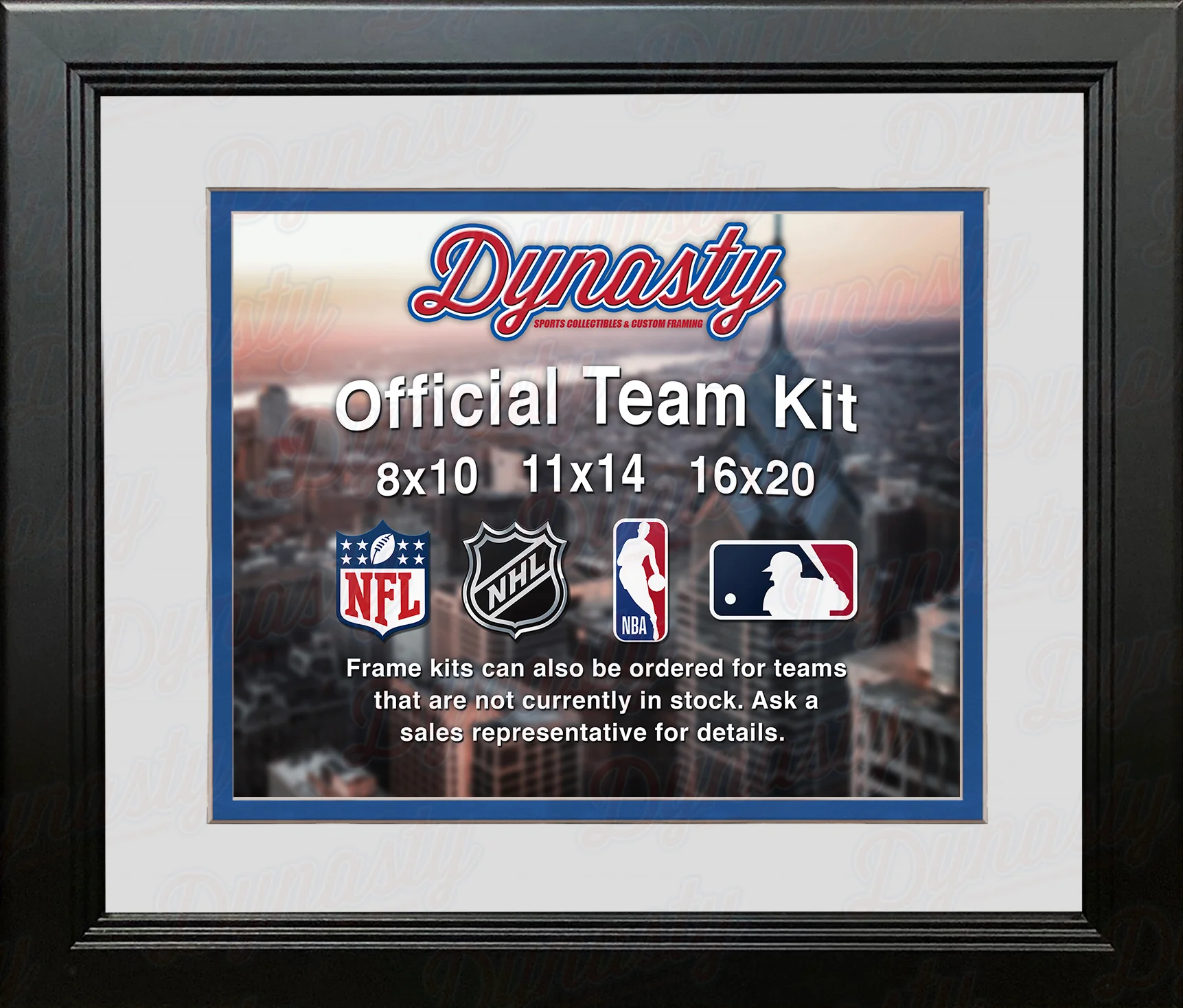 Los Angeles Dodgers Custom MLB Baseball 8x10 Picture Frame Kit (Multiple Colors) - Image 3