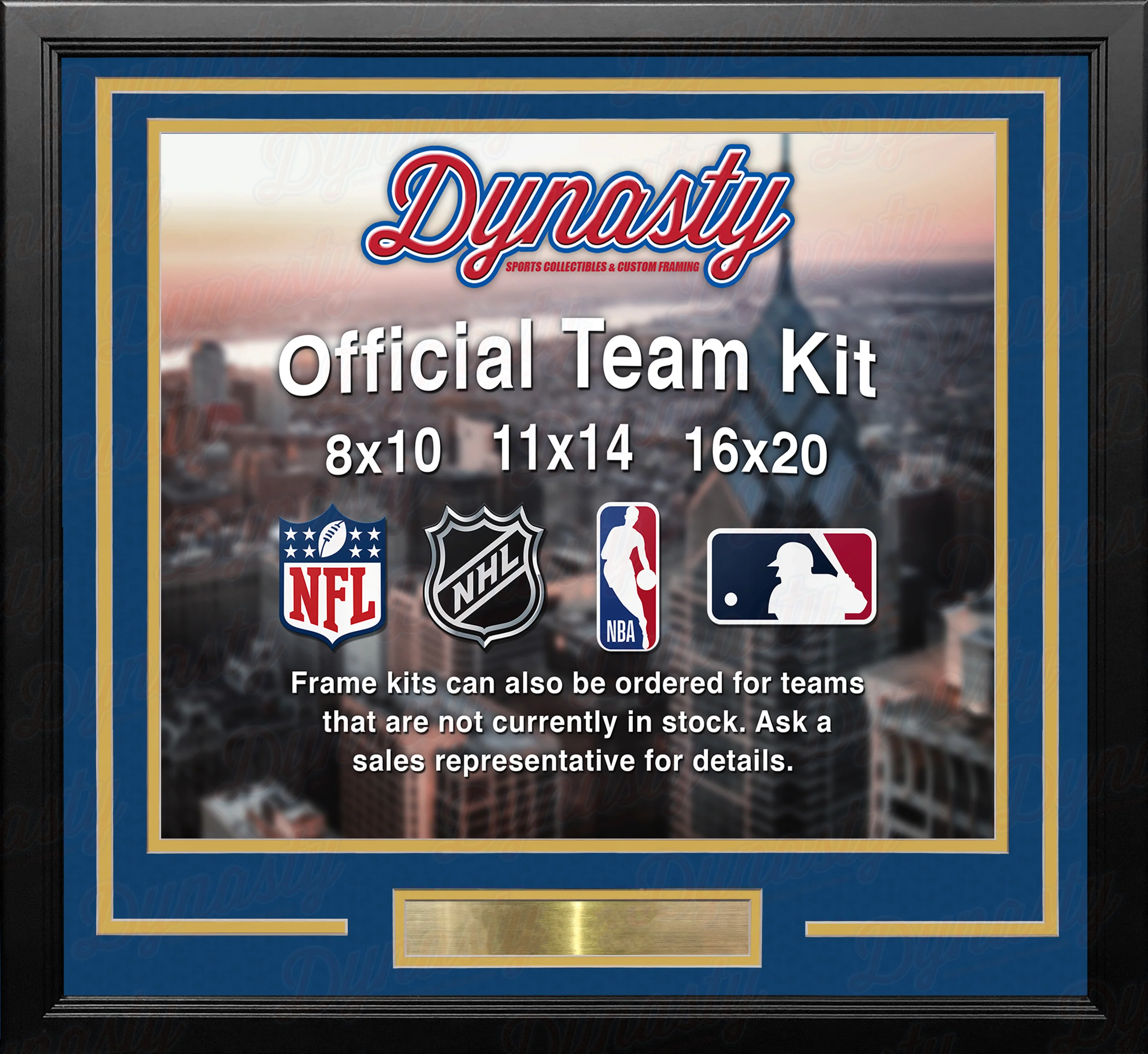 Los Angeles Rams Custom NFL Football 11x14 Picture Frame Kit (Multiple Colors)