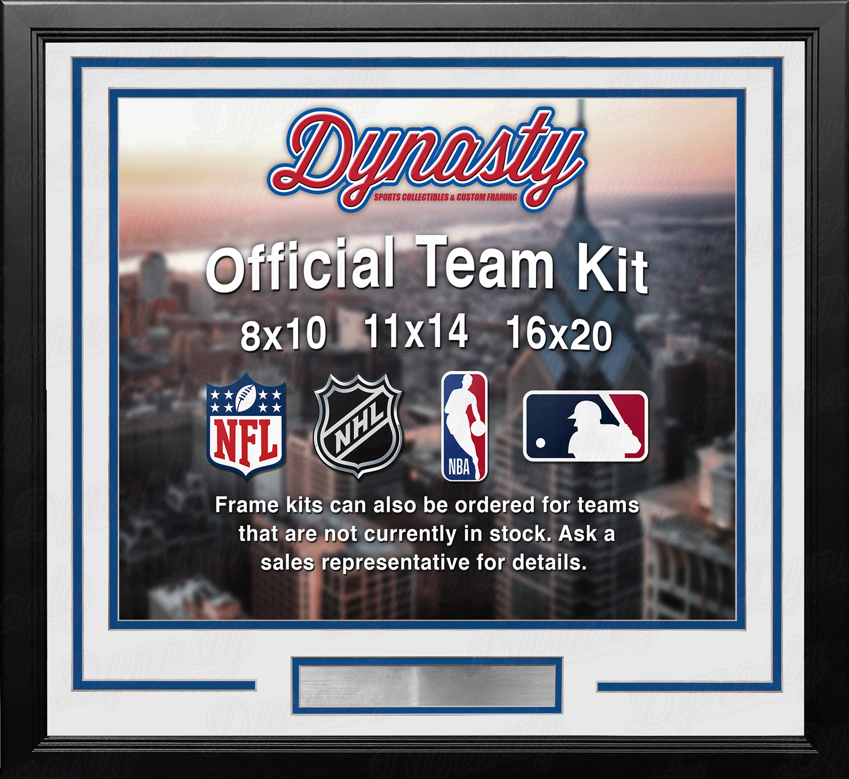 Los Angeles Rams Custom NFL Football 11x14 Picture Frame Kit (Multiple Colors) - Image 3