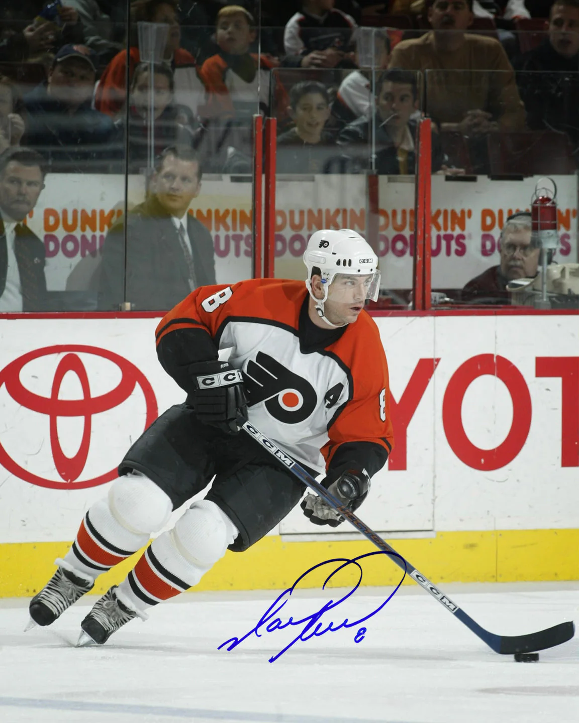 Mark Recchi in Action Philadelphia Flyers Autographed 11" x 14" Hockey Photo - Image 2