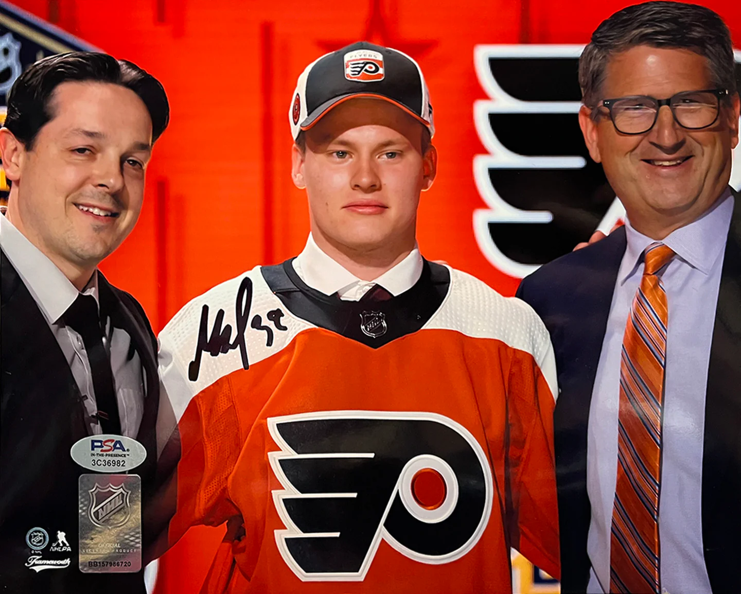 Matvei Michkov 2023 NHL Draft Philadelphia Flyers Autographed 8" x 10" Hockey Photo - Image 2