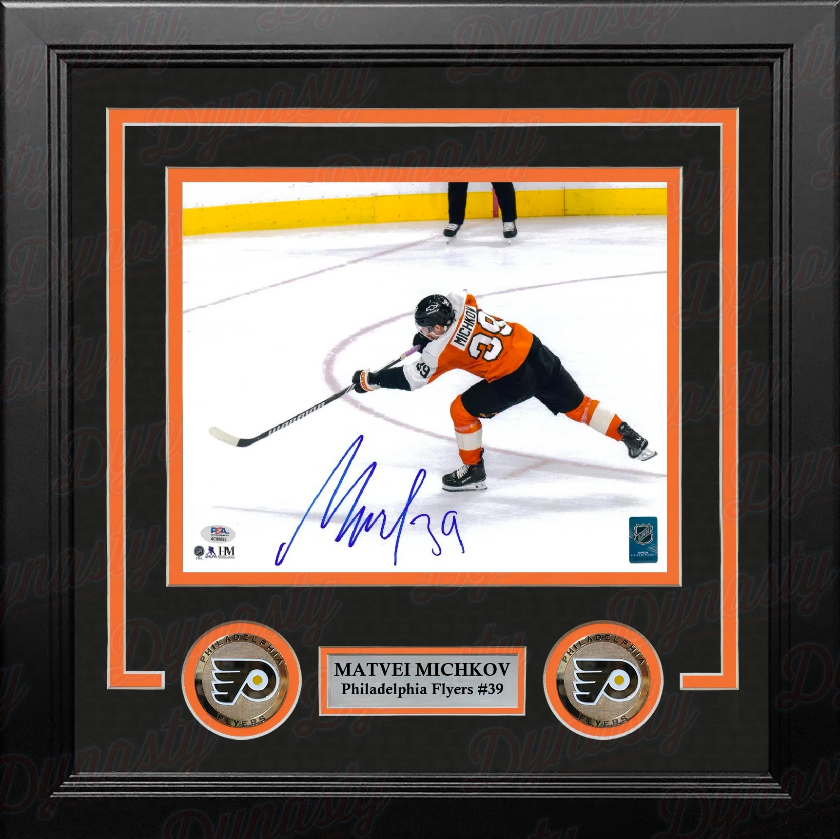 Matvei Michkov Slapshot Philadelphia Flyers Autographed 8" x 10" Framed Hockey Photo