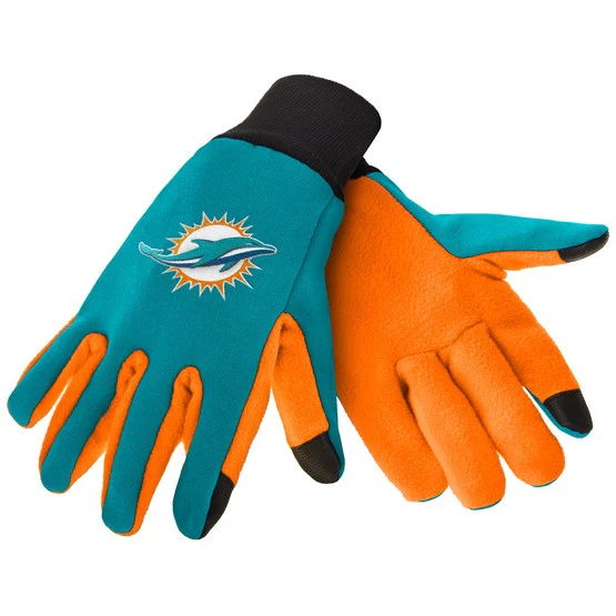 Miami Dolphins Teal Texting Gloves