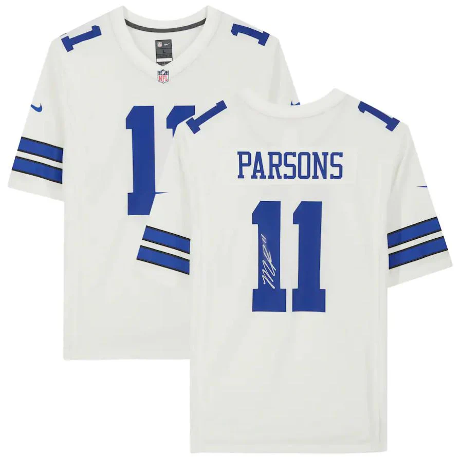 Micah Parsons Dallas Cowboys Autographed White Football Jersey