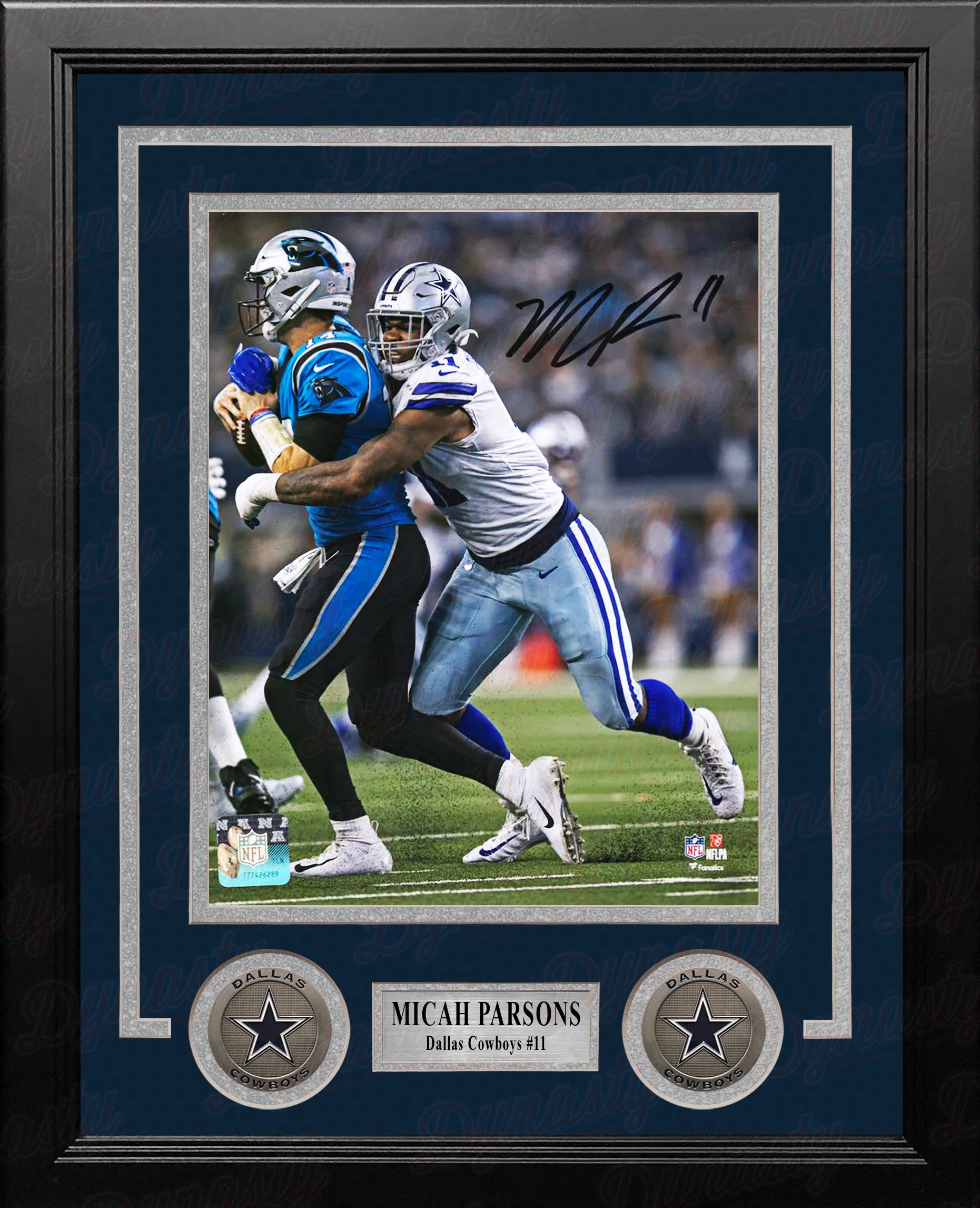 Micah Parsons v. Panthers Dallas Cowboys Autographed 8" x 10" Framed Football Photo