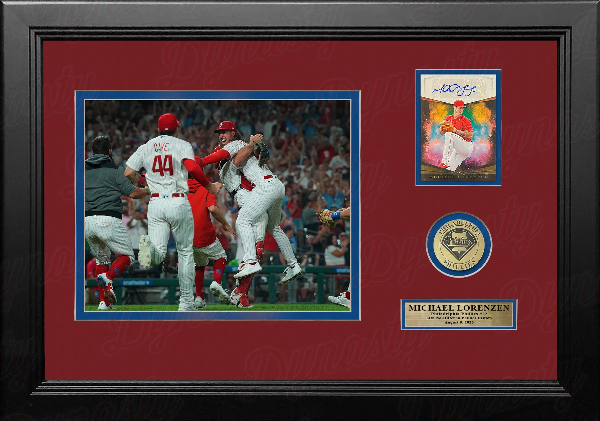 Michael Lorenzen No-Hitter Philadelphia Phillies 8x10 Framed Photo with Autographed Card #'d to 99 - Image 2