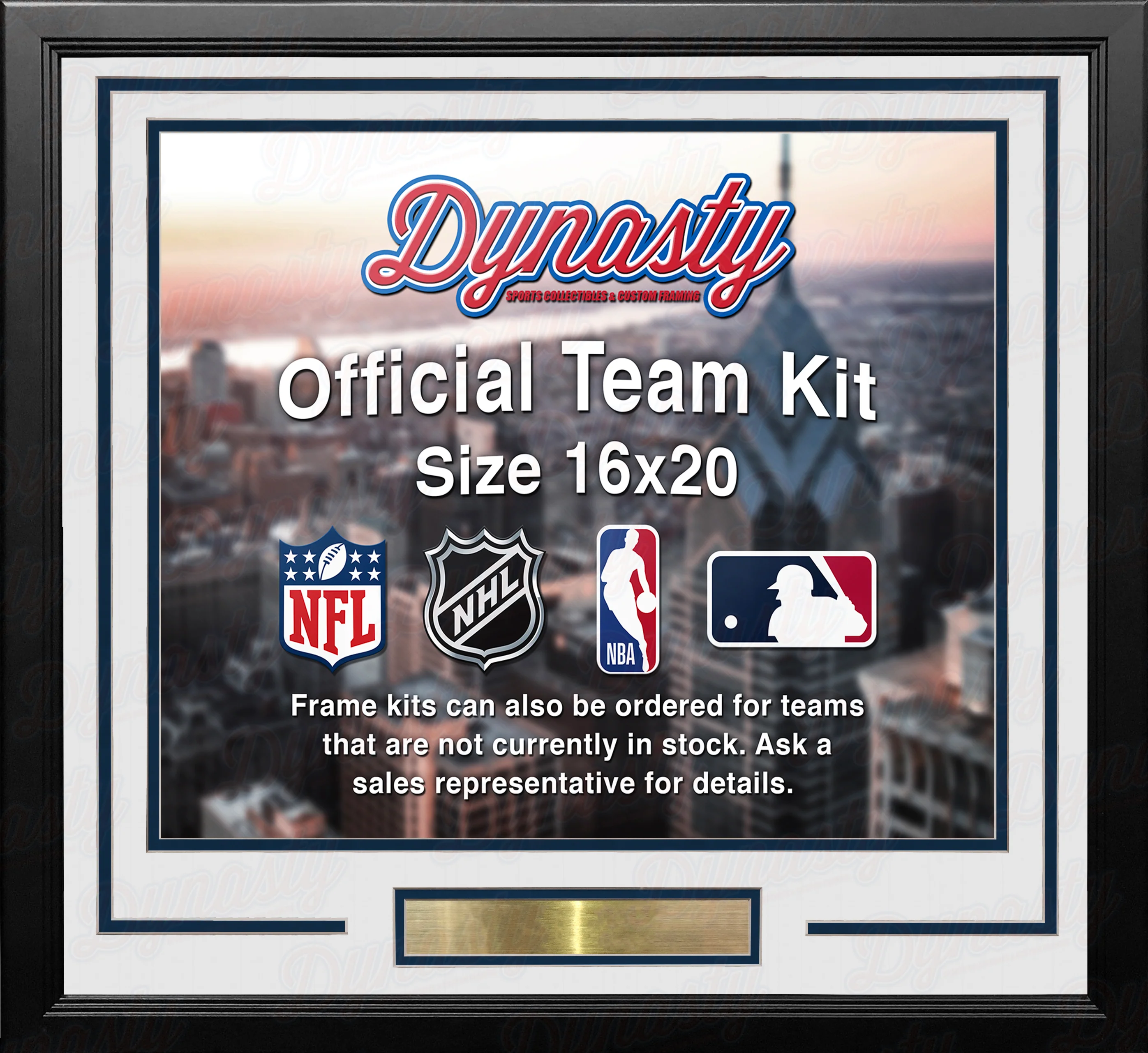 Milwaukee Brewers Custom MLB Baseball 16x20 Picture Frame Kit (Multiple Colors) - Image 3