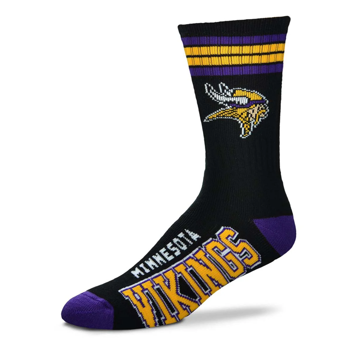 Minnesota Vikings Men's 4 Stripe Alternate Deuce Socks