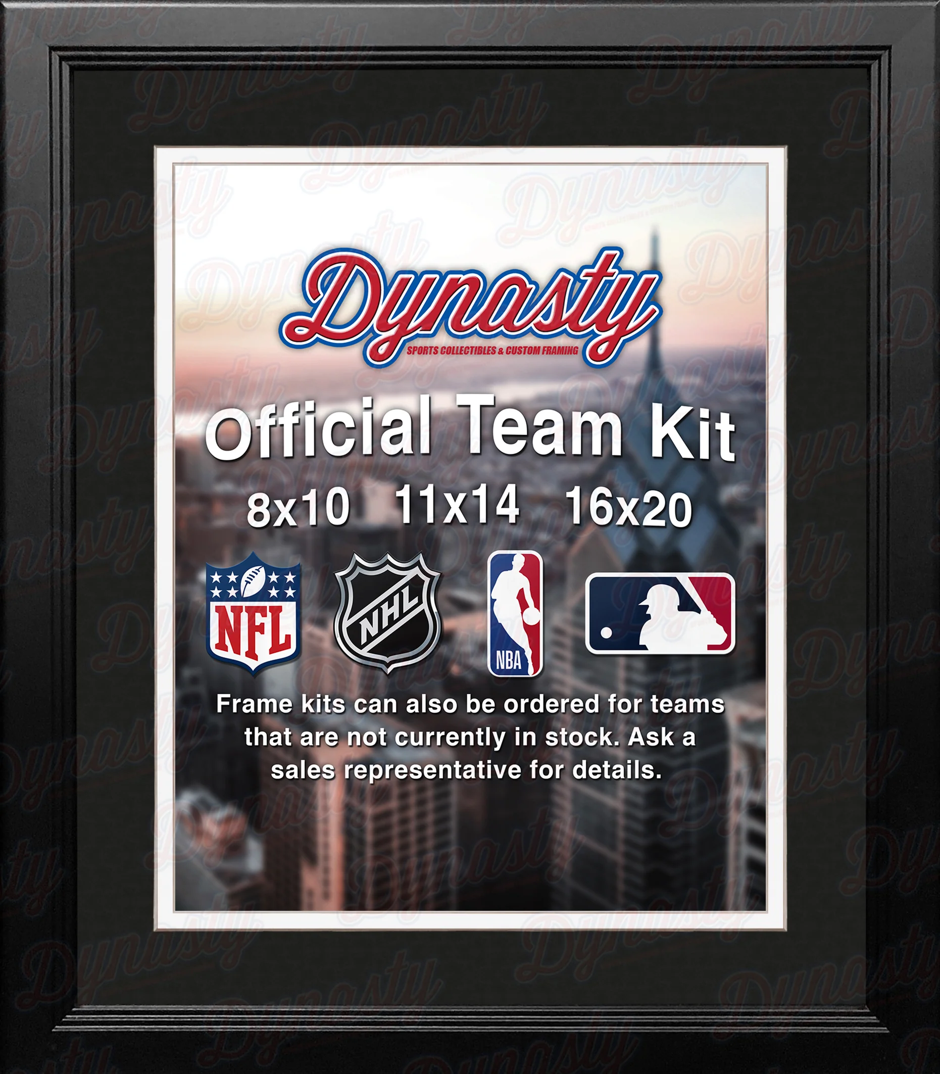 MLB Baseball Photo Picture Frame Kit - Chicago White Sox (Black Matting, White Trim) - Image 2