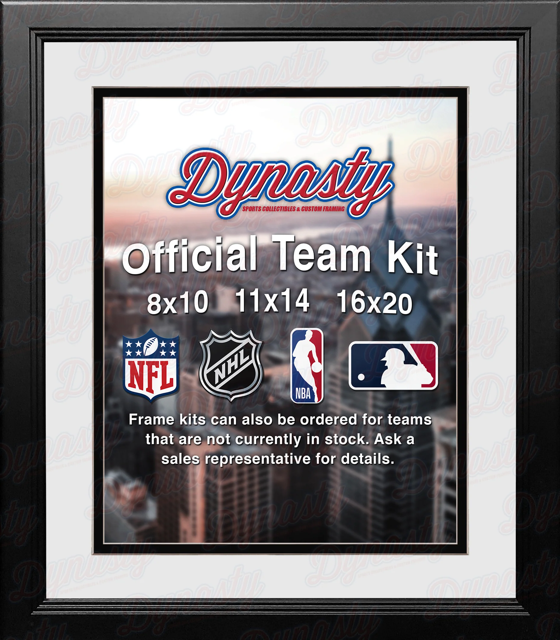 MLB Baseball Photo Picture Frame Kit - Chicago White Sox (White Matting, Black Trim) - Image 2