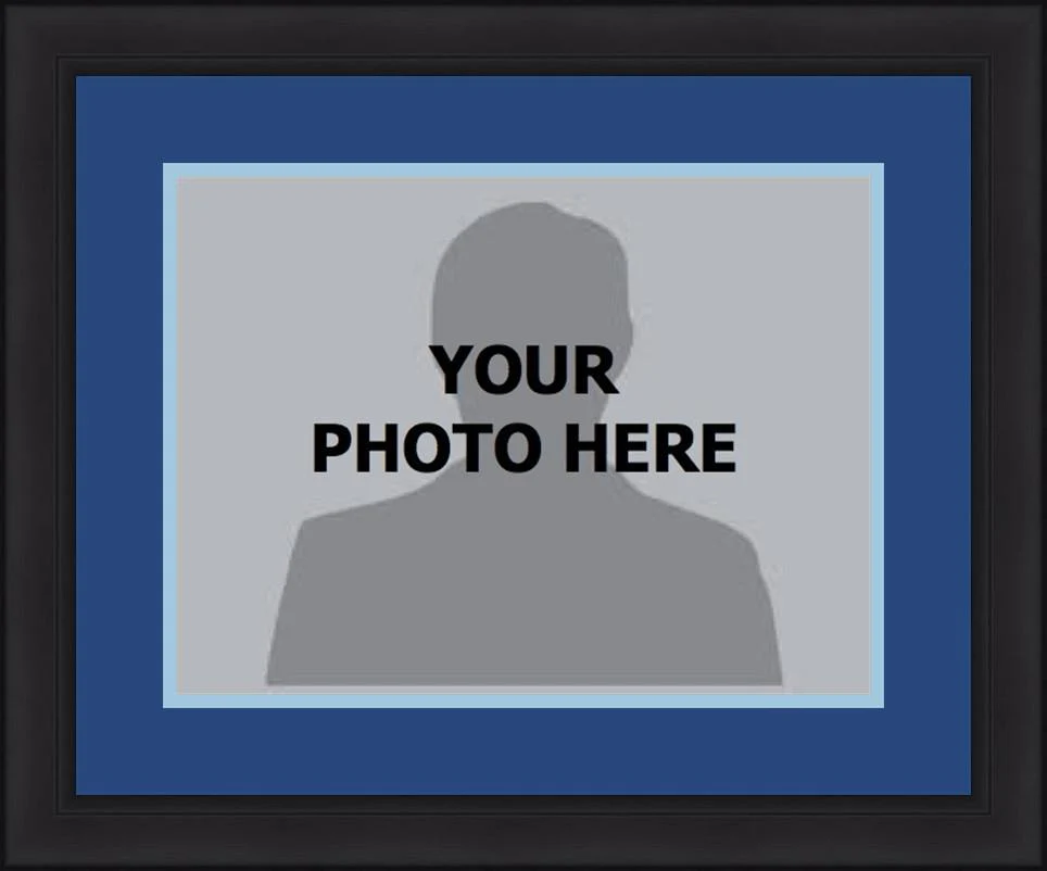 MLB Baseball Photo Picture Frame Kit - Kansas City Royals (Blue Matting, Light Blue Trim)
