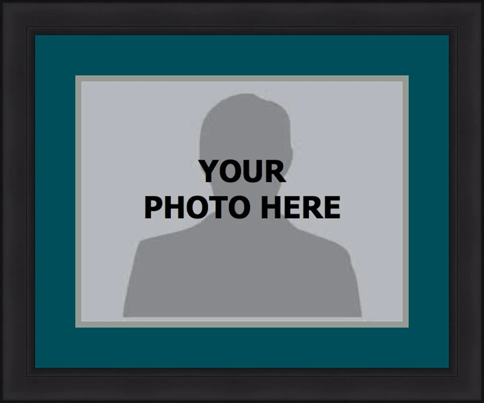 MLB Baseball Photo Picture Frame Kit - Seattle Mariners (Northwest Green Matting, Gray Trim)