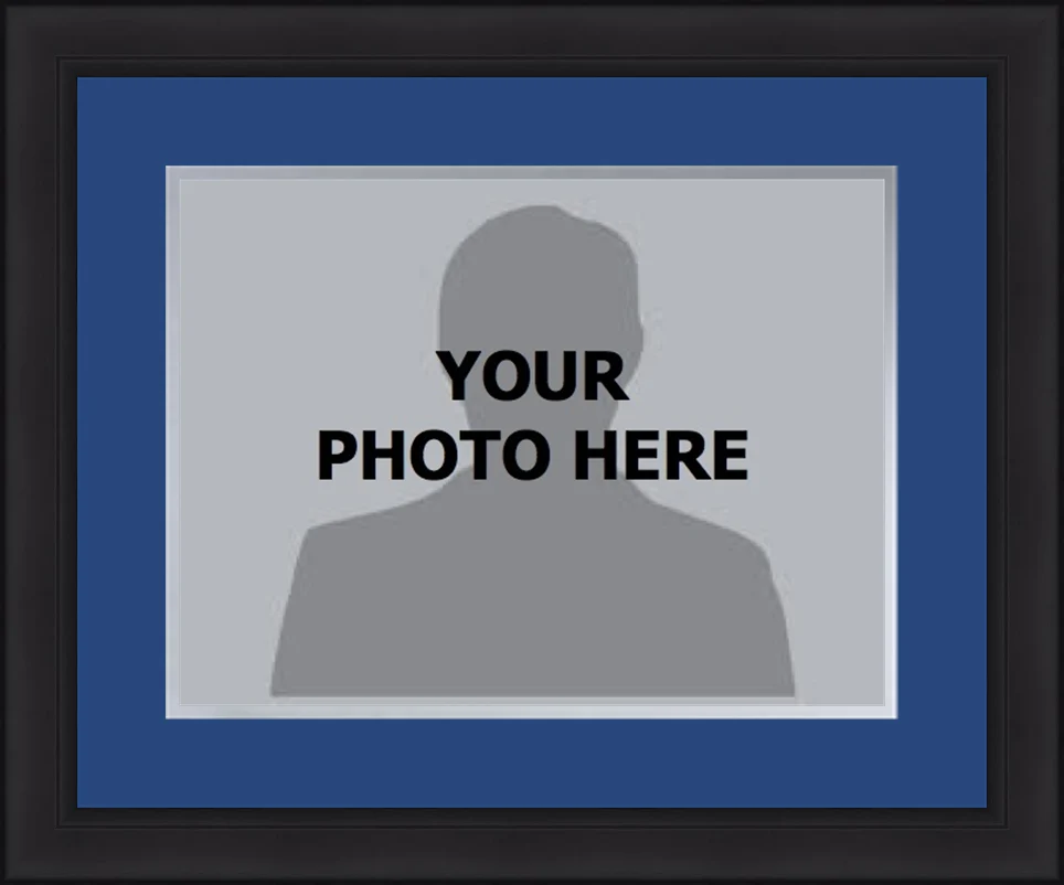 MLB Baseball Photo Picture Frame Kit - Toronto Blue Jays (Blue Matting, Gray Trim)