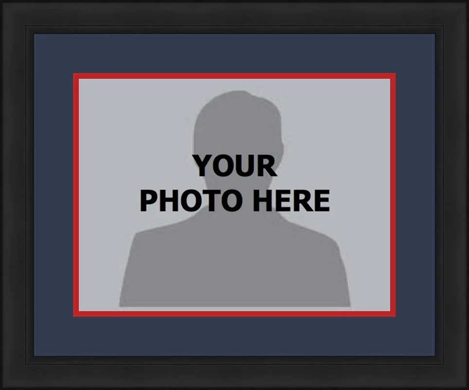 NBA Basketball Photo Picture Frame Kit - Washington Wizards (Navy Matting, Red Trim)