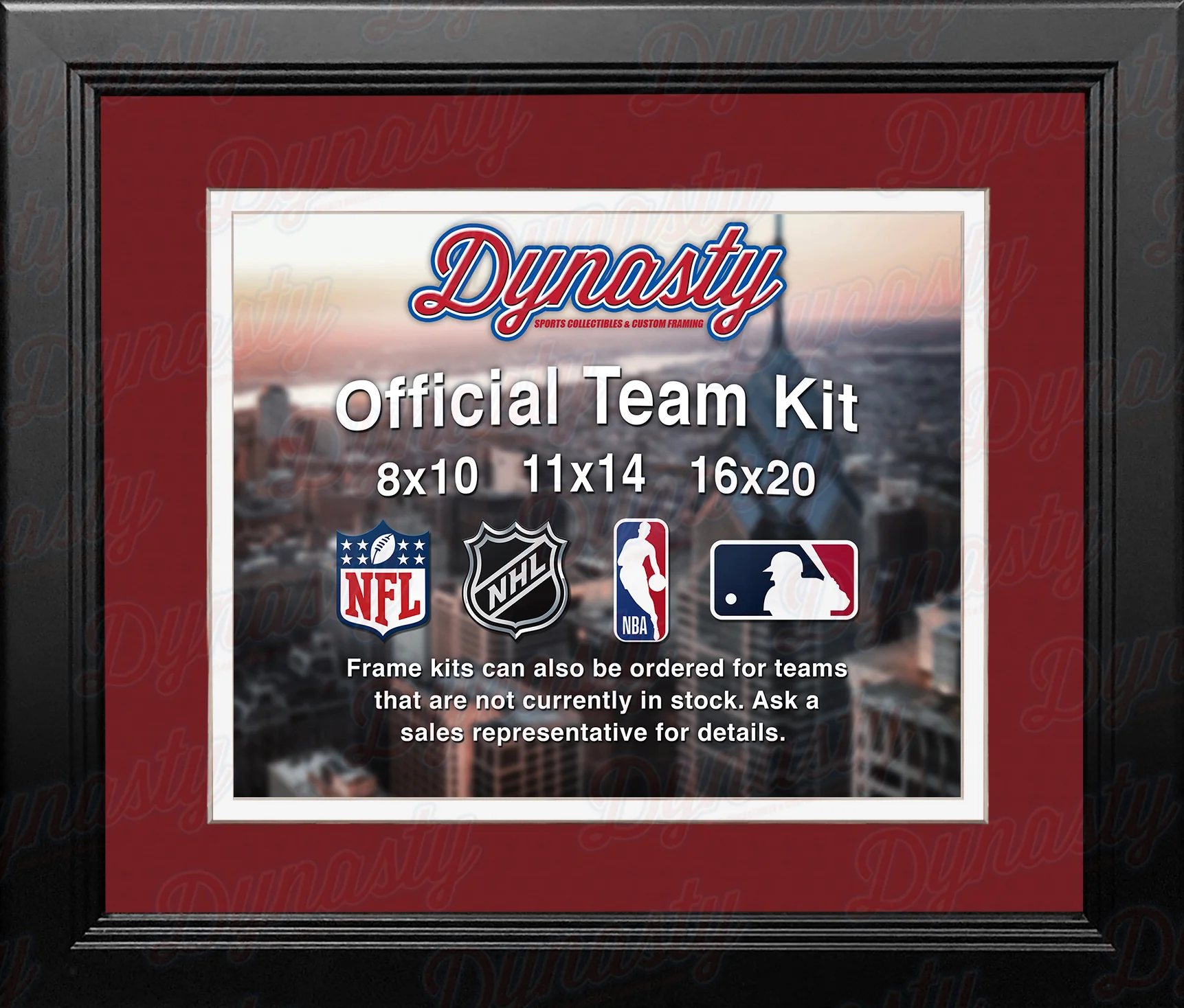 NBA Basketball Photo Picture Frame Kit - Los Angeles Clippers (Red Matting, White Trim)